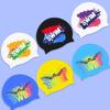 Protect Elastic Silicone Letter Swim Cap Swimming Caps Silicone Swimming Hat Elastic Diving Hat