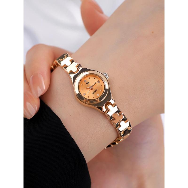 Ceasuri UTHAI Pentru Femei Marcă de Lux Ușoară Brățară Rafinată și Compactă din Aliaj Tendință de Modă Student Set Diamante Ceas Quartz