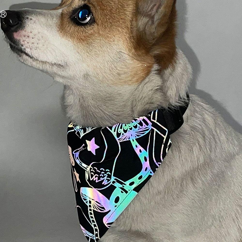 Anti accidental Dog Triangle Scarve Reflective Pet Drool Scarve Pet Reflective Scarf  Pet Collars