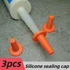 3pcs of Glass Sealing Caps, Replaceable Hard Plastic Sealing Caps. Using This Cap Can Prevent the Open Core Tube from Drying Out Too Quickly