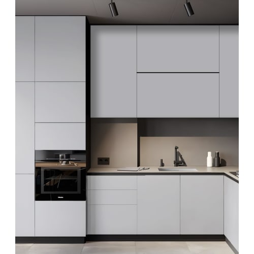 KIBO MON Gray Wallpaper Remake Sheet, 60cm x 10m, Light Gray, Thick, Peelable, Stylish, Waterproof, Stain-Resistant, Mildew-Resistant, Matte, Cutting