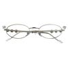 Diamond-Encrusted Oval Glasses Can Be Matched With Myopia Fashionable High-End Plain Decorative Flat Glasses Sunglasses