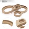 RATCHROLL 2Pcs Universal Speaker Spacer Ring Adapter Dual Ring Waterproof for 1.5 Inch To 3.5 Inch Speaker Mount Spacer Bracket Ring Brown Wood