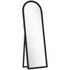 Floor Mirror, Full-Length Arched, Stone-Effect Frame, 53 x 163 cm, Brown