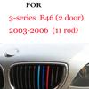 3Pcs Front Grille Trim Strips For BMW Series 1 2 3 4 5 6 7 8 X1 X2 X3 X4 X5 X6 X7 Z4 E46 E90 F30 E60 E81 F20 F45 F36 F10 F48 F25 FZ7