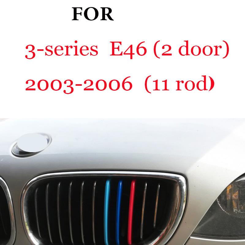 3Pcs Front Grille Trim Strips For BMW Series 1 2 3 4 5 6 7 8 X1 X2 X3 X4 X5 X6 X7 Z4 E46 E90 F30 E60 E81 F20 F45 F36 F10 F48 F25 FZ7