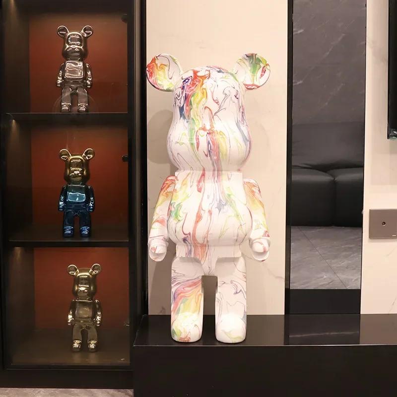 Creative Modern 50cm Cartoon Violent Bear Decoration Piggy Bank Home Improvement TV Cabinet Large Floor Statue Sculpture Gifts