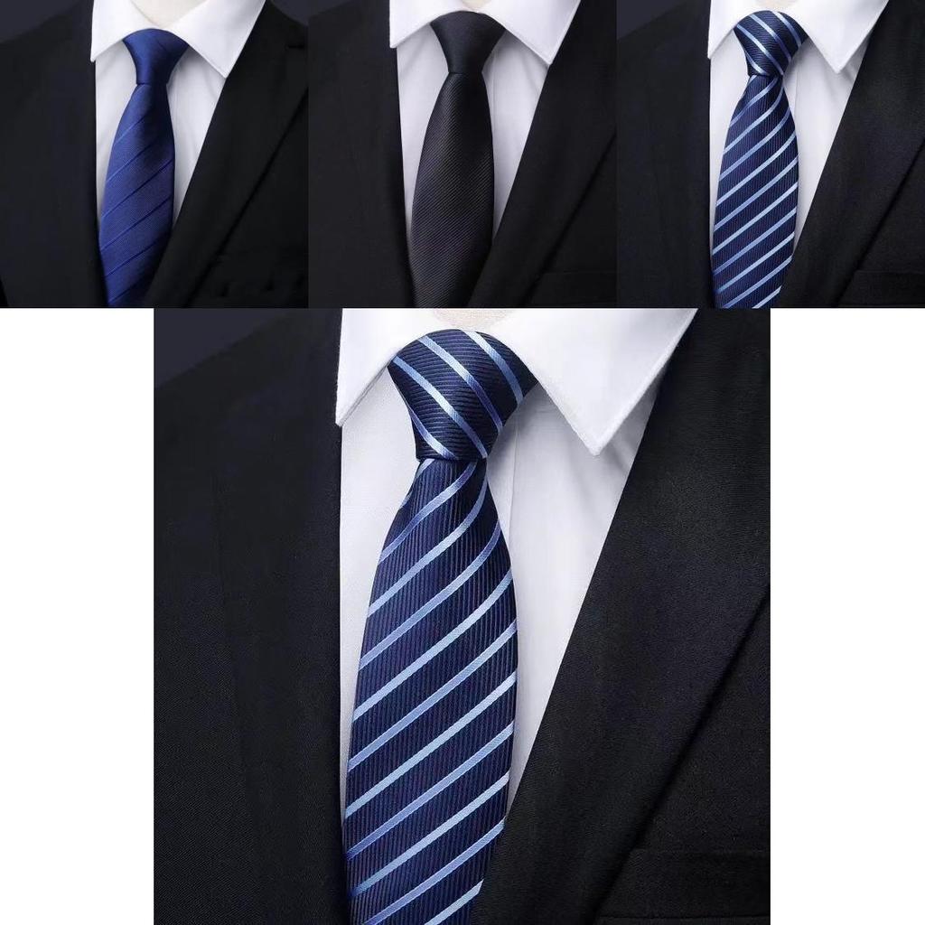 Men Stripes Pattern Tie Made Of Polyester With Stripe Design For Wedding Attire