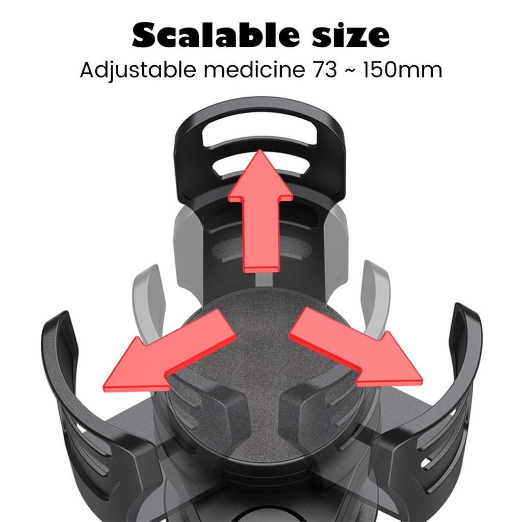 4-in-1 Auto-Getränkehalter-Erweiterungsadapter Universeller Auto-Telefon-Getränkeflaschen-Ständer mit 360° drehbarem Fahrzeug-Wasserbecherhalter