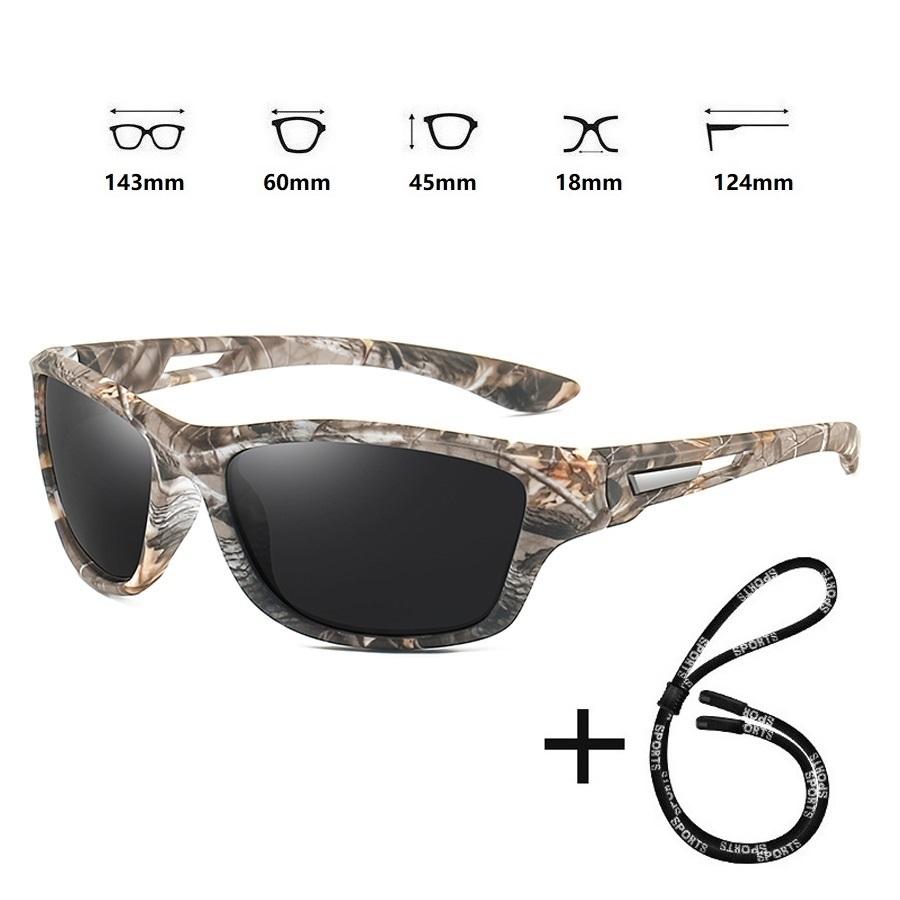 With Chain Fashion Polarized Sports Sunglasses Men Women Fishing Hiking Cycling Climbing Skiing Vintage Sport Sun Glasses UV400