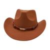 Popular Top Hat Minority Style Metal Feather Western Cowboy Top Hat Men's and Women's Couple Hat Felt Hat