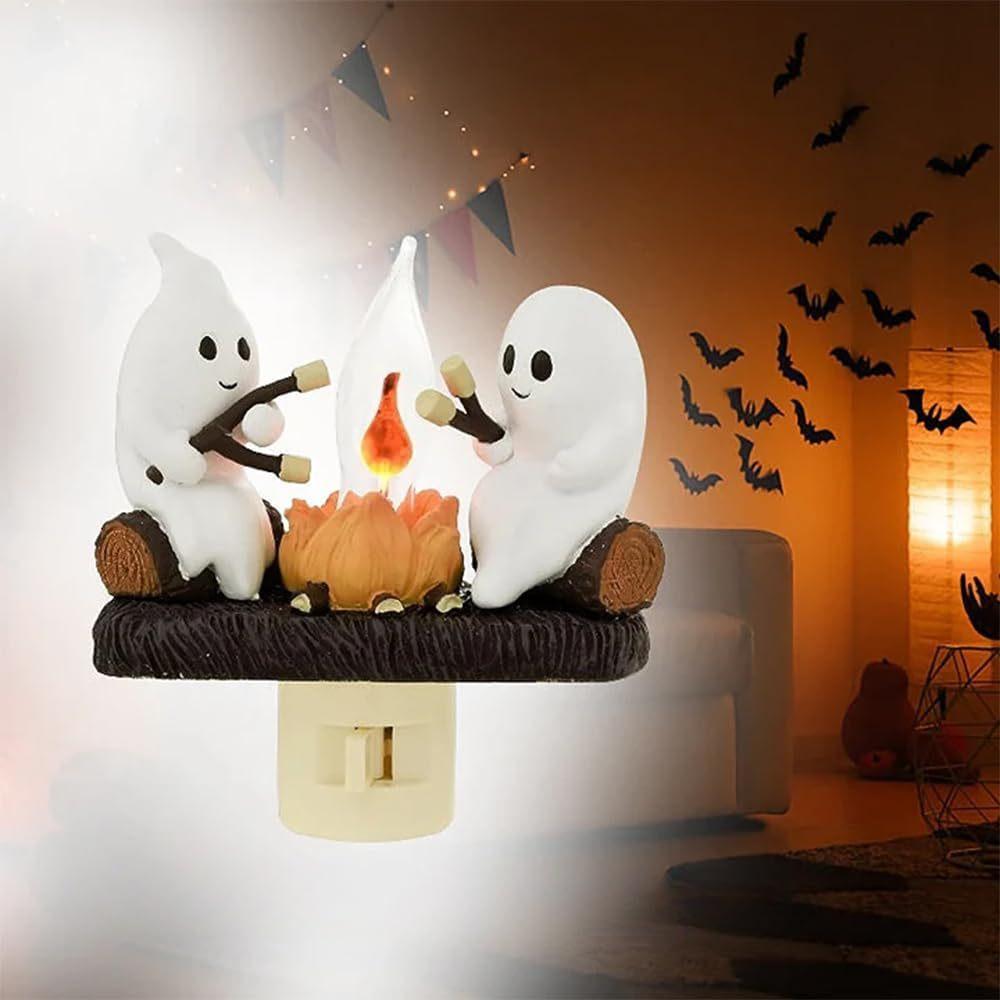 2025 Halloween Decoration New Bonfire Flickering Night Light Bonfire Flame Halloween Night Light Bonfire Star Night Light