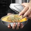 Stainless Steel Steaming Plate Fan Shaped Divided Steaming Plate Household Children's Food Steaming Bowl Kitchen Accessories