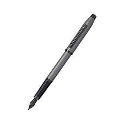 Caneta Cross Century II Cinza Chumbo com Preto (Fonte)