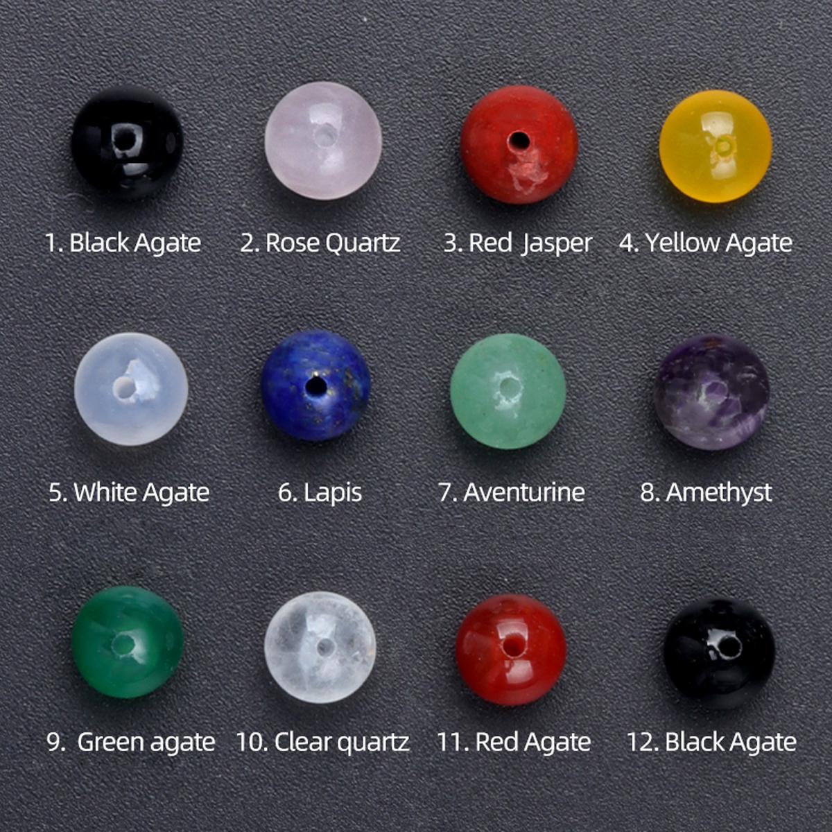 10 шт./упак. целебные хрустальные бусины с полуотверстиями — фото 3