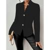Women S Slim Fit Solid Color Long Sleeve Blazer Jacket