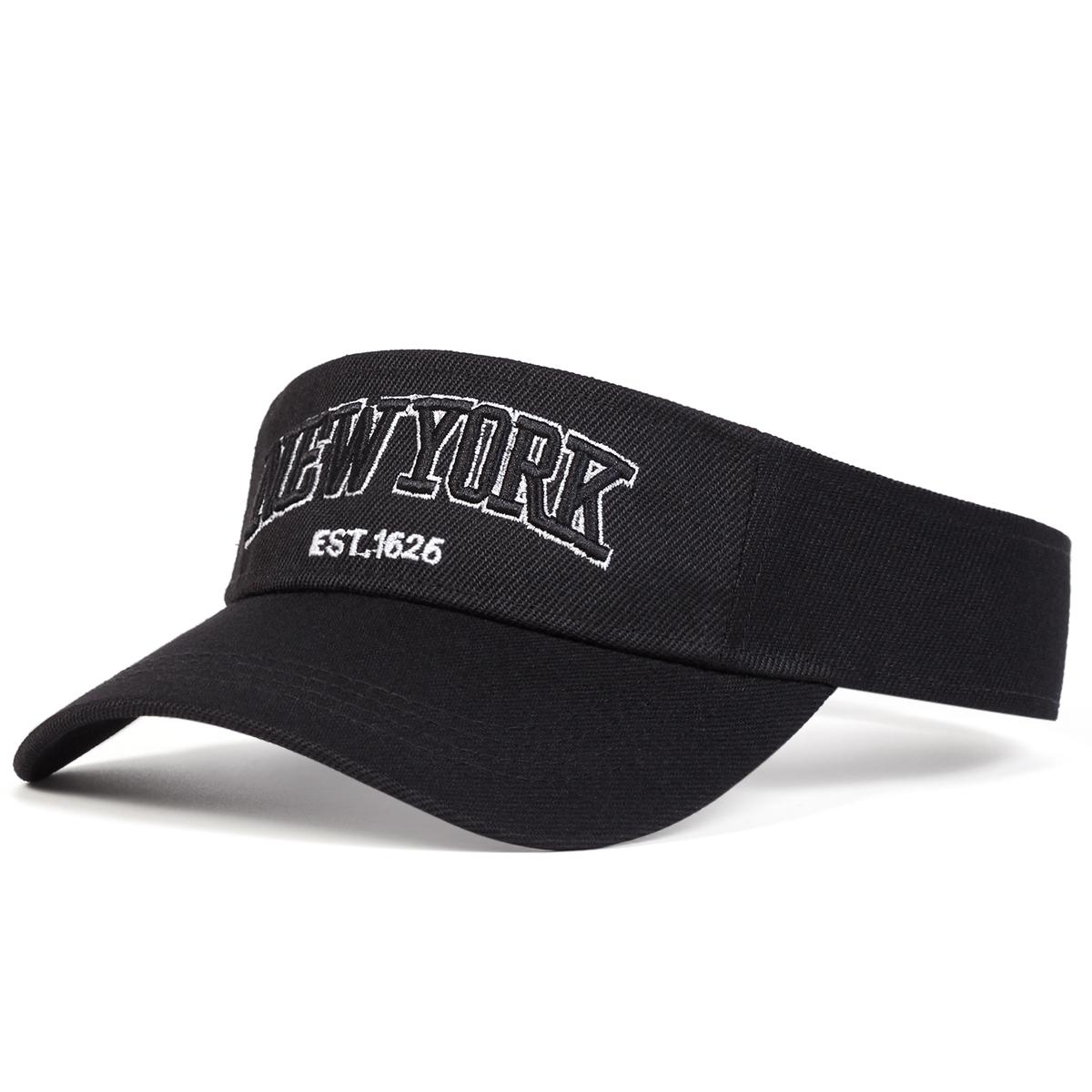 

Унісекс НЬЮ-ЙОРК Вишивка Кепки без верху Бейсболки Весна та Літо Вуличні Регульовані Повсякденні Капелюхи Сонцезахисний Капелюх чорний