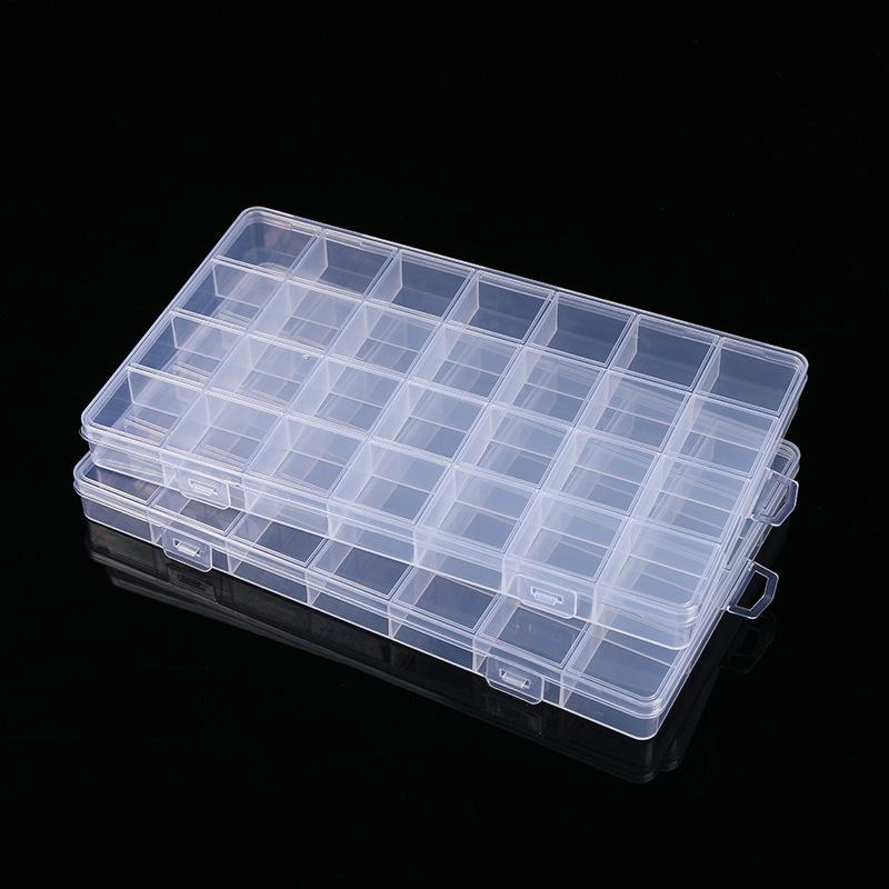 Plastic Storage Box 28 Grid With Slot Beaded Anti-string Grid  Jewelry Classification Parts Division Box Jewelry Box Organizer