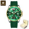 OLEVS Watch Fashion Tape Night Light Green Water Ghost Machine Men's Watch Men