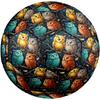 1pc Night Owls Theme Soccer Ball Football, Size 5, Lightweight PVC, Outdoor Training Soccer Ball,Gift c6583