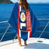 Olympique Football Crest Beach Towel - Soft, Absorbent Microfiber, Lightweight, Ideal for The Beach, Parties, Travel, Camping fan gifts