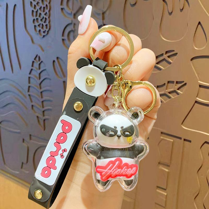 Lightning Red Panda Cartoon Pendant Doll Keychain Bag Couple Small Gift Keychain Pendant opp bag packaging