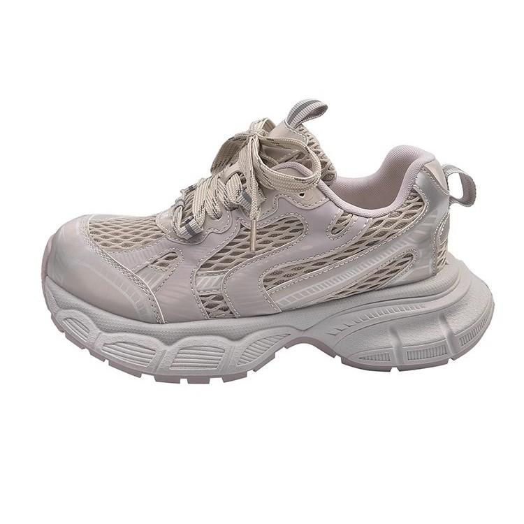 Versatile women's platform casual shoes spring and summer mesh breathable outdoor sports shoes