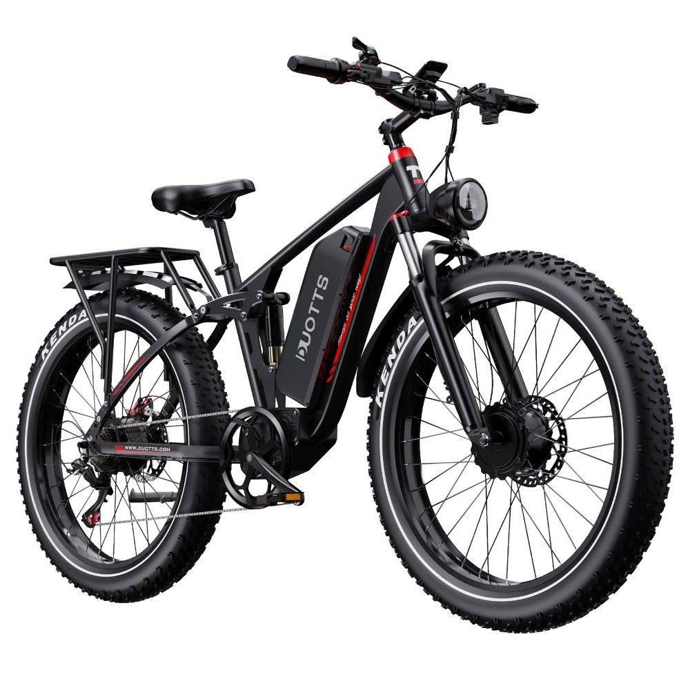 Electric Bicycle Duotts S26, Dual 750W Motor, 48V 20AH Battery, Top Speed 25 Km/h, Cruising Range 120km, 26x4.0 Inch Tires