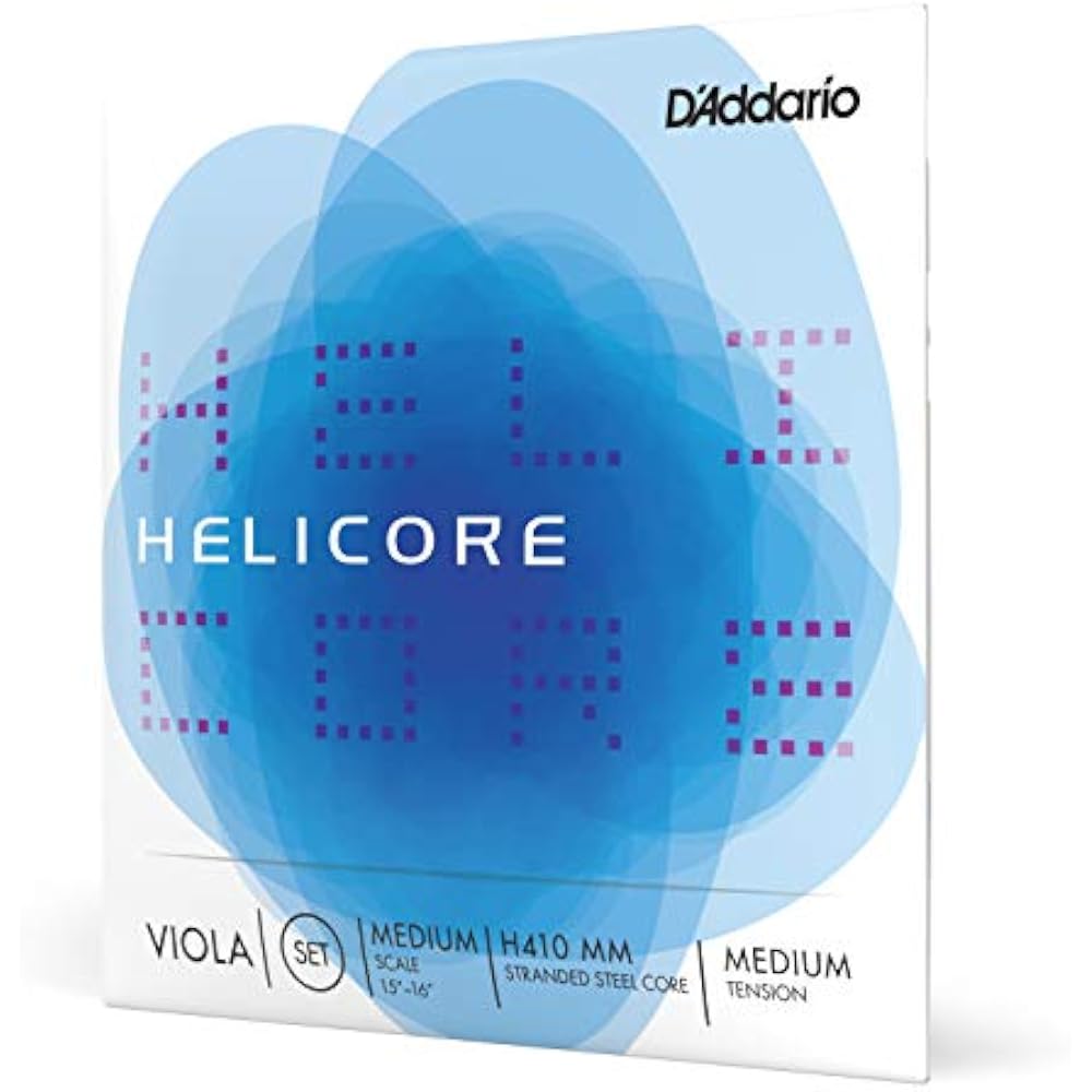 D Addario Daddario Viola Strings H410 MM Helicore Viola Strings/Set (4-strings) MediumScale [Dome...
