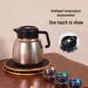 Qingshui® 1500ml Pure Titanium Stewing Teapot with Tea Separator & Temperature Display Vacuum Flask