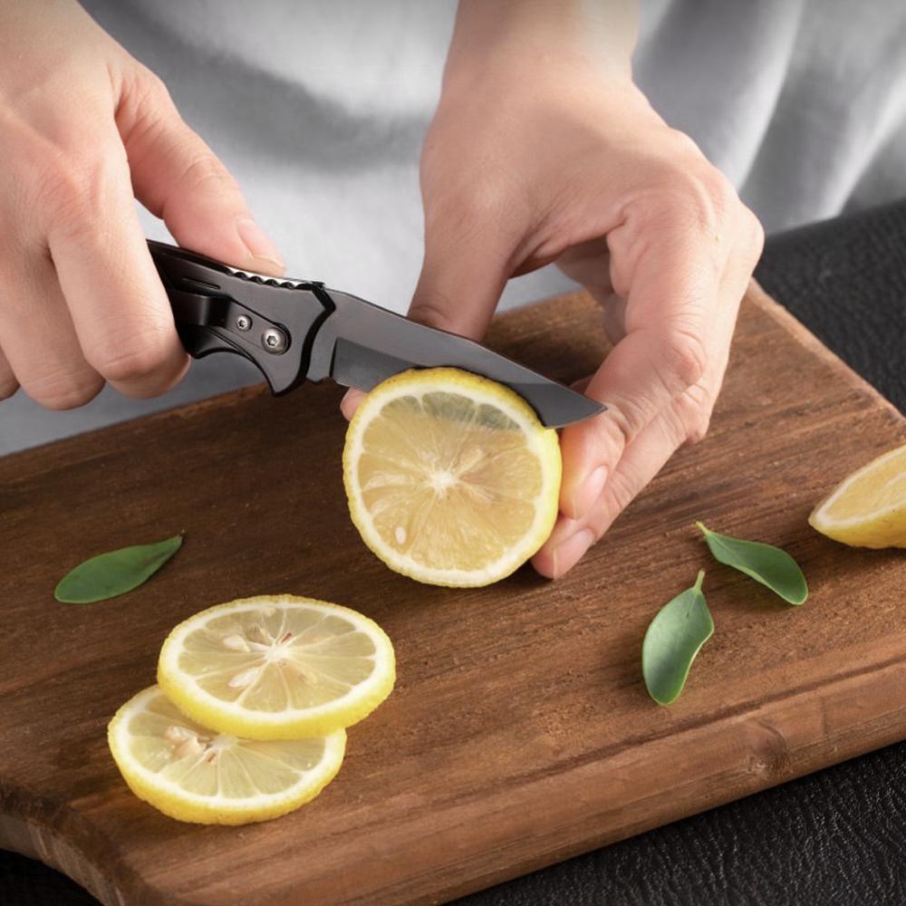 New Fine Stainless Steel Folding Pocket Knife with Sharp Edge Multifunctional Utility Tool for Camping BBQ and Outdoor Survival