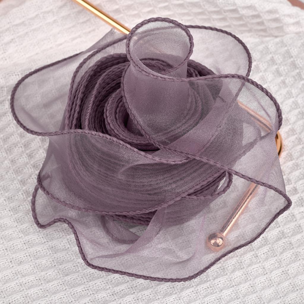 2,2 m oder 10 m/Rolle Chiffonseidenband Organza Satin für DIY Basteln Geschenkverpackung Dekoration Hochzeitssträuße Kranz Nähzubehör