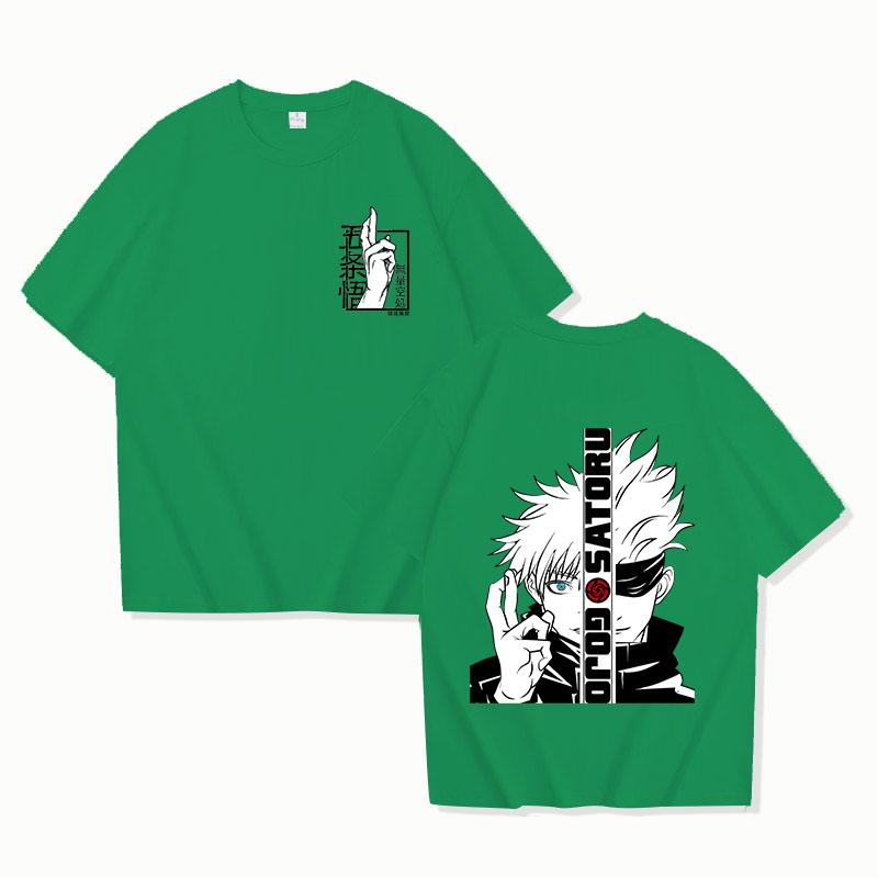 

Fashion Satoru Gojo Print T-shirt Unisex Loose Short Sleeve Round Neck Top Anime Personality T Shirt 4XL