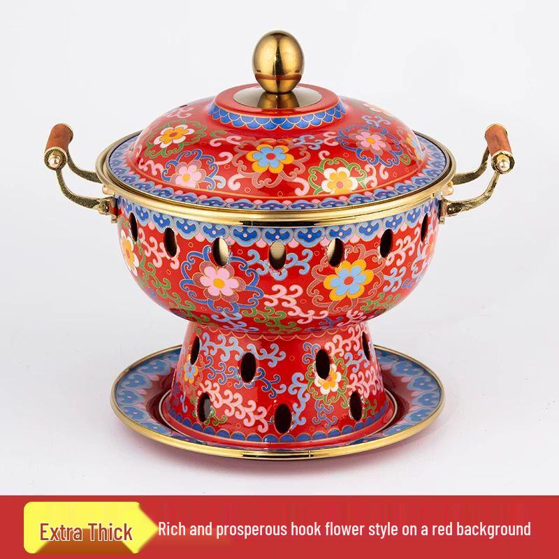 Cloisonné Copper Individual Hot Pot