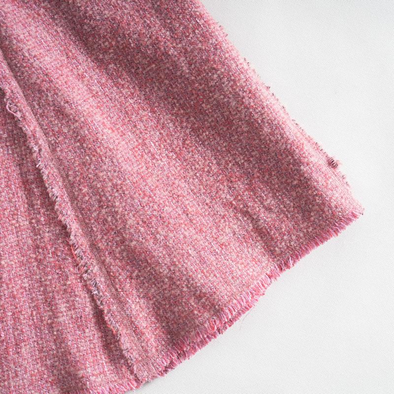 Di Su Xiao Xiang Feng Coarse Floral Hemp A-line Short Skirt with Cutting Label