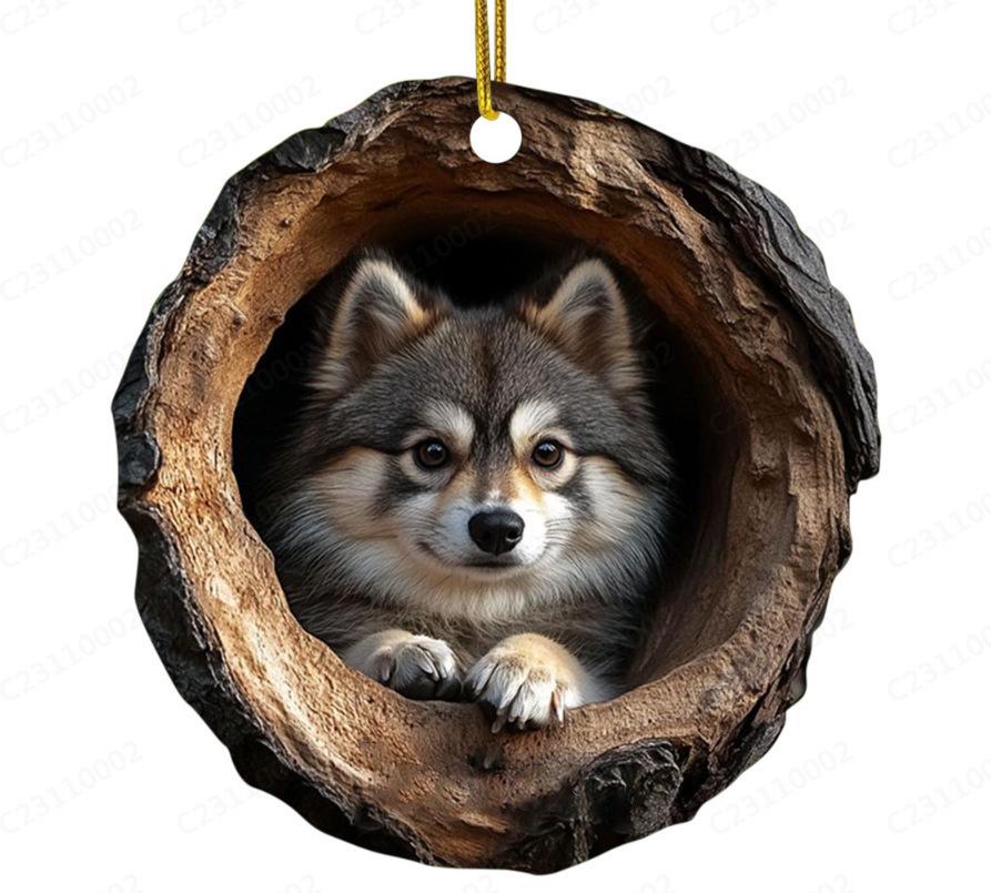 

Акриловый брелок One Size белый