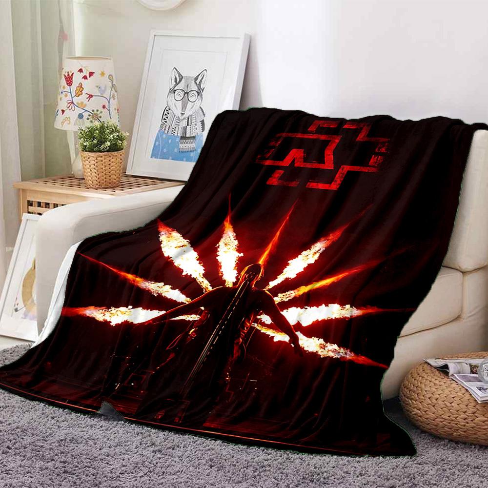1 Stück Rammstein Flanelldecke, Weich Hautfreundlich mit Digitaldruck, Verschiedene Größen Verfügbar für Familie, Freunde, Geburtstag