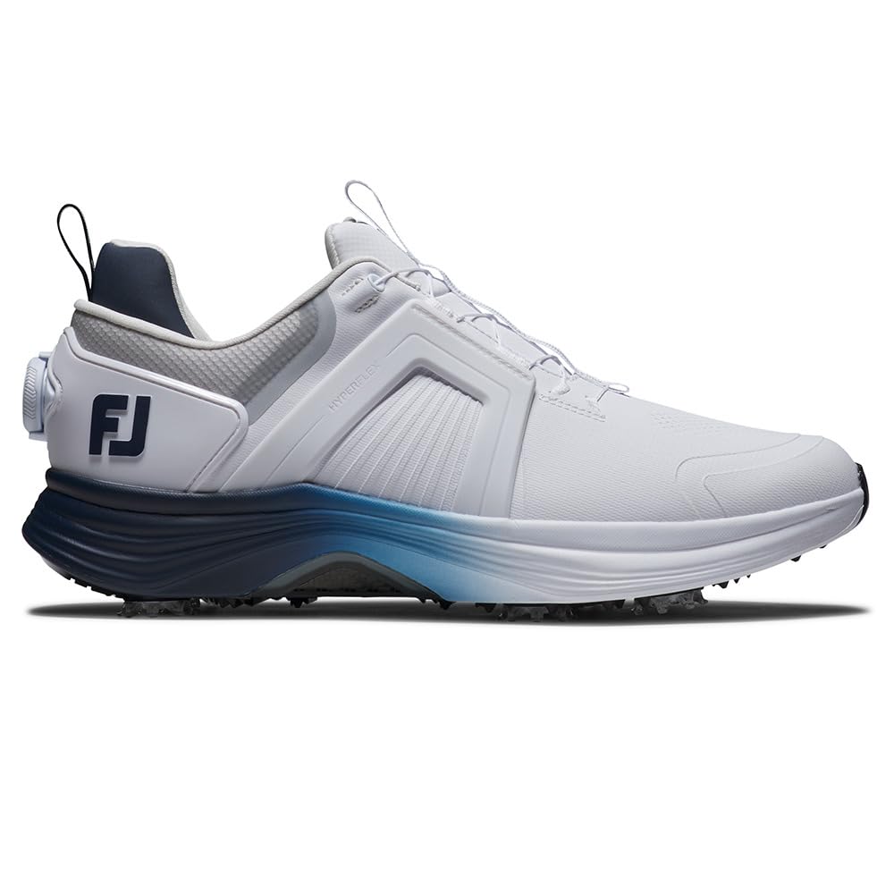 FootJoy HyperFlex Carbon Boa Golf Shoes, Men's, 55475J, White/Navy, Size 27.5cm, 3E