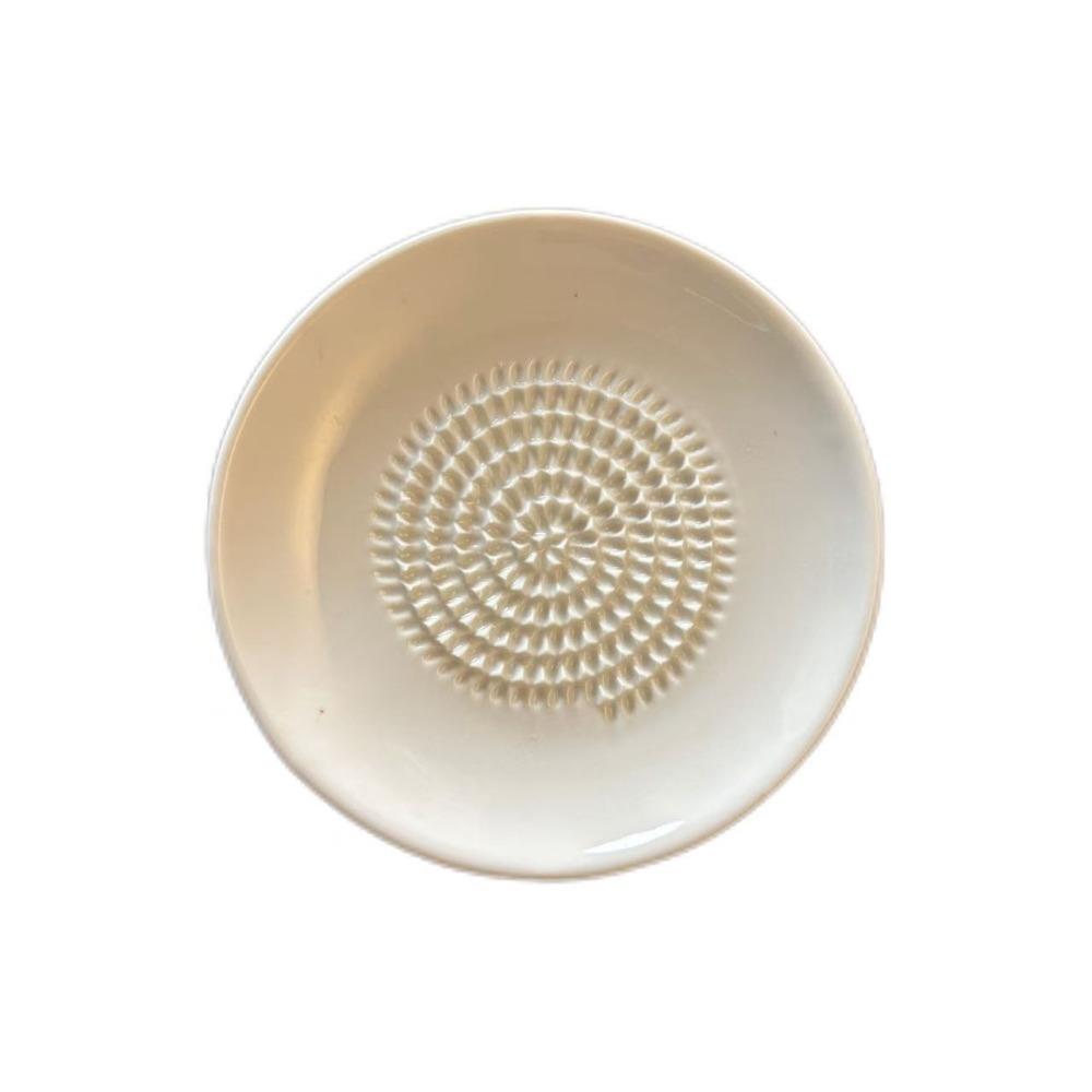 Efficient Garlic Grater Plate Manual Seasoning Grater Plate Ceramic Grinding Bowl Herb Stripper Style A