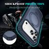 For iPhone 17 Pro Shockproof Case TPU+PC Phone Cover Compatible with MagSafe Rotating Kickstand