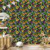 Wallpaper Stained Glass Flowers Bottle Green and Olive 50x1000