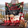 Christmas Flannel Throw Blanket Soft Warm Cozy For Sofa Bed Indoor Home Use Great Holiday Gift