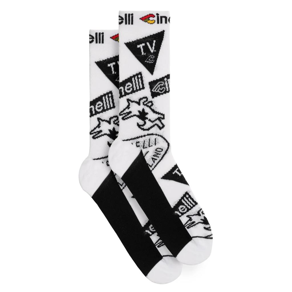 Gruppo 75th Anniversary Socks, White/Black