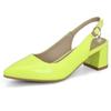 Sandali Estivi da Donna con Cinturini Posteriori Moda Scarpe Rosa Giallo Bianco per Ragazze Dolci Tacchi Medi Scarpe da Matrimonio Taglie Grandi da Donna