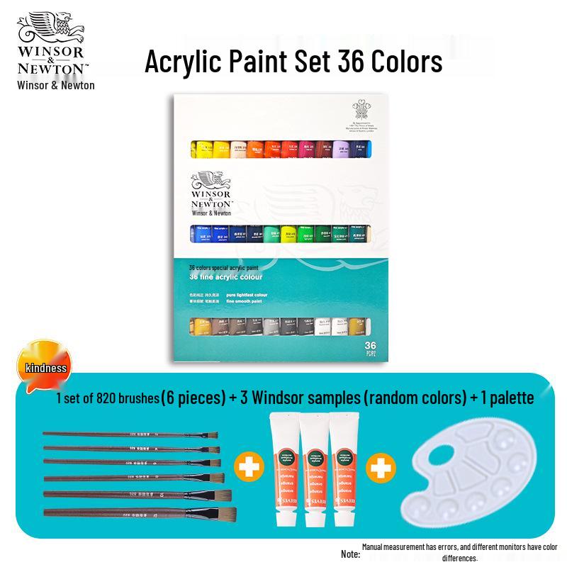 Winsor & Newton 12-Color Waterproof Acrylic Paint Set for DIY Stone, Textile & Wall Painting