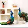 Cute Simulation Parrot Doll Plush Toy Zoo Peacock Doll Home Decoration Children's Soothing Doll