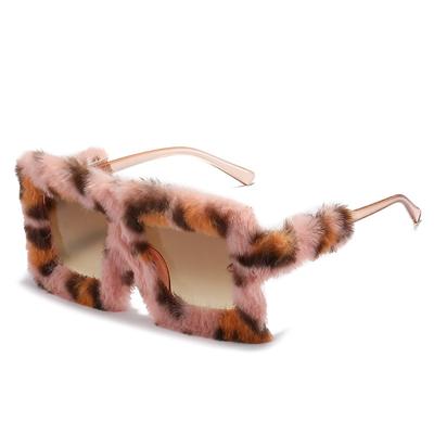 Lovely Velvet Sunglasses Women Fashion Luxury Party Square Shades Cool Decoration Photography Ins Popular Glasses
