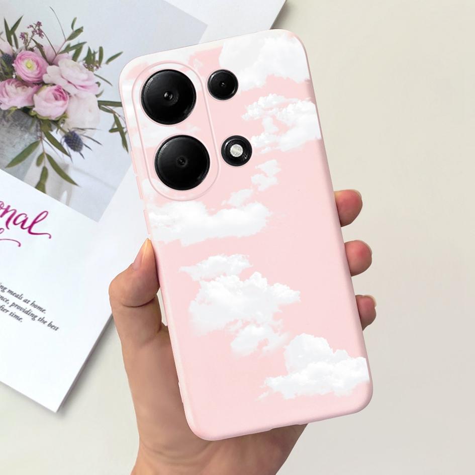For Xiaomi Redmi Note 13 Pro 4G 2024 Case Cute Love Heart Cactus Soft Matte TPU Cover For Xiaomi Poco M6 Pro 4G Note13 Pro Coque