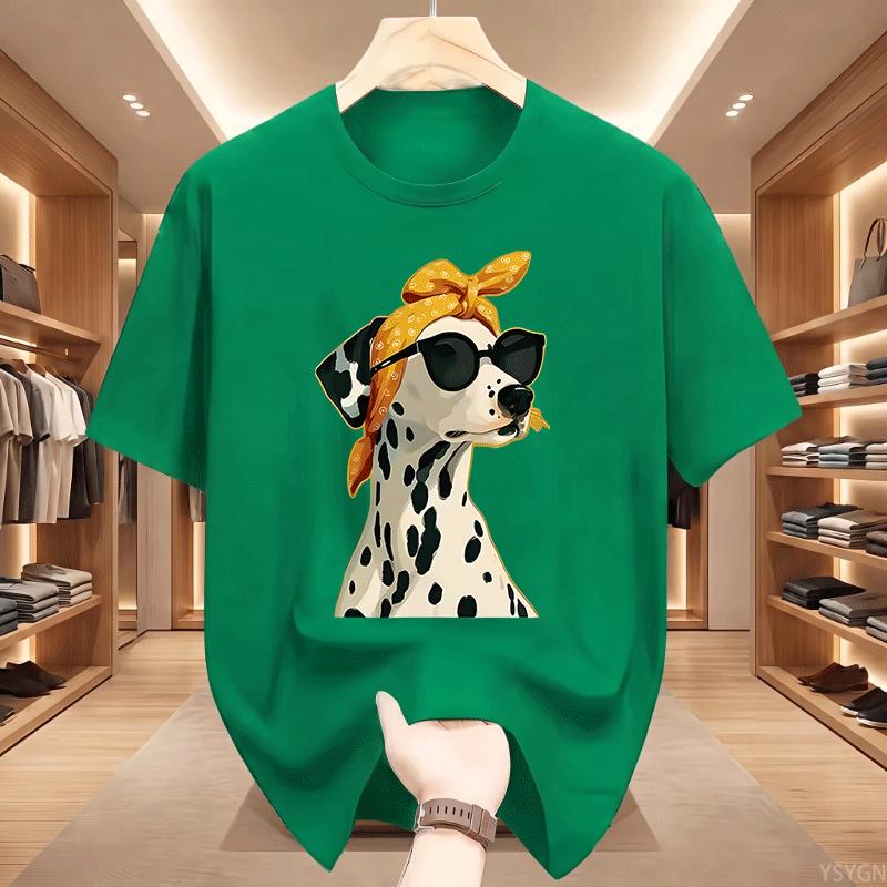 Ladies Dog Graphic T Shirts Unisex Summer Cotton Short Sleeve Printed Tshirt Streetwear Crew Neck T Shirts Unisexs Clothing Tops