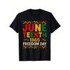 Juneteenth Freedom Day 1865 Graphic Black T-Shirt Men Casual Round Neck Short Sleeve Tee